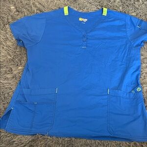 Figs Women's Royal Blue Short Sleeve Top